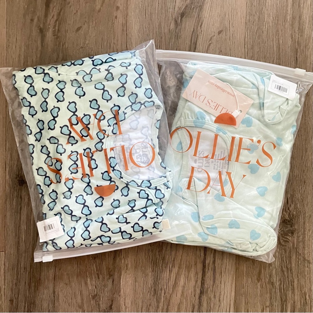 Two pairs of Ollie’s Day heart pjs 3T